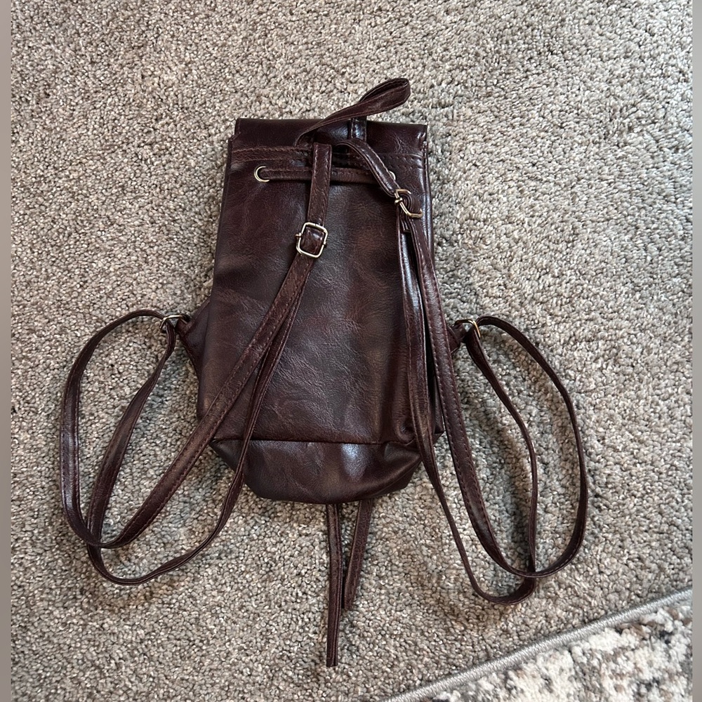 Small Brown Mini Back Pack - image 2